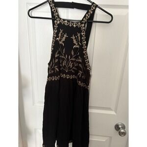 URBN Outfitters Black Embroidered Mini Dress Size M